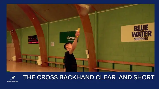 How to Play Cross Backhand in Badminton | Backhand Cross Clear & Slice | Presented by Basic Feather