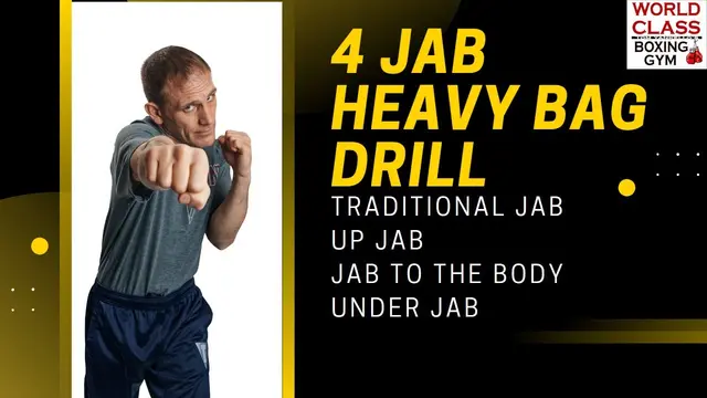 A Four Jab Heavy Bag Drill Workout