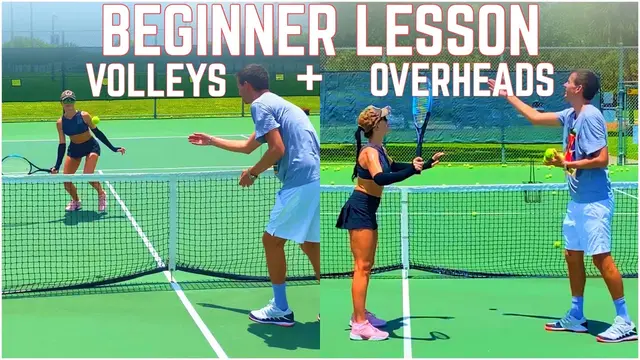 Beginner Tennis Lesson | Forehand Volley, Backhand Volley & Overhead