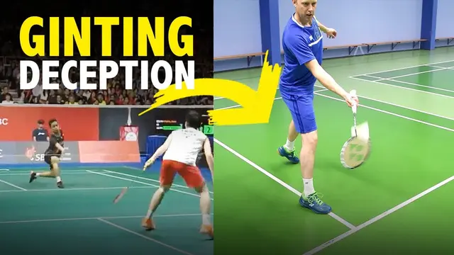 Ginting vs. Momota deception tutorial - Ginting deception