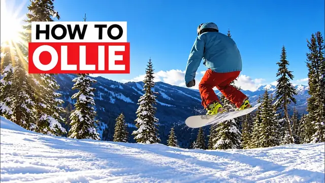 How to Ollie on a Snowboard - Snowboarding Tricks