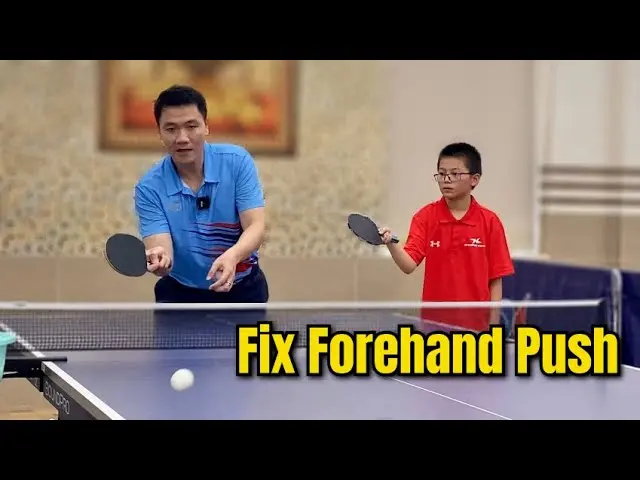 Ti Long guides and corrects Forehand Push technical errors for Swedish students |  part 6