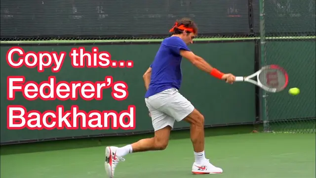 Simple Roger Federer Backhand Tip (Tennis Technique Explained)
