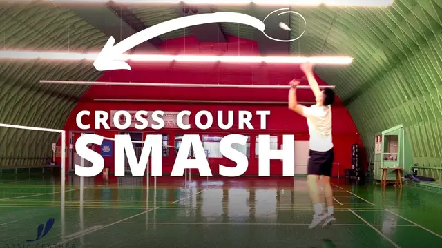 How to hit CROSS COURT SMASH from around the head | Morten Frost | Badminton tutorial