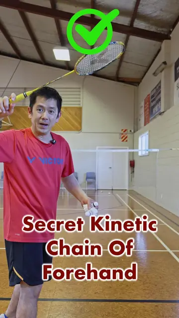 Struggling for badminton power? learn this secret kinetic chain💪 for your forehand to dominate🏸. The most important part of this kinetic chain is to lead with the follow, follow