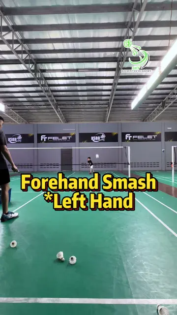 Forehand Smash🏸 *Left Hand#setbadmintonacademy #badminton #Hoseh #leezs #BadmintonMalaysia #勿忘初心 #coachlee #smash #forehand