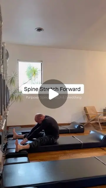 The Spine Stretch Forward. Exercise #7 in the classical Pilates mat ...
