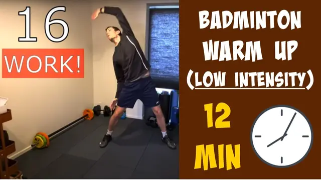 Badminton Warm Up in 12 Minutes (Low intensity) - Follow along