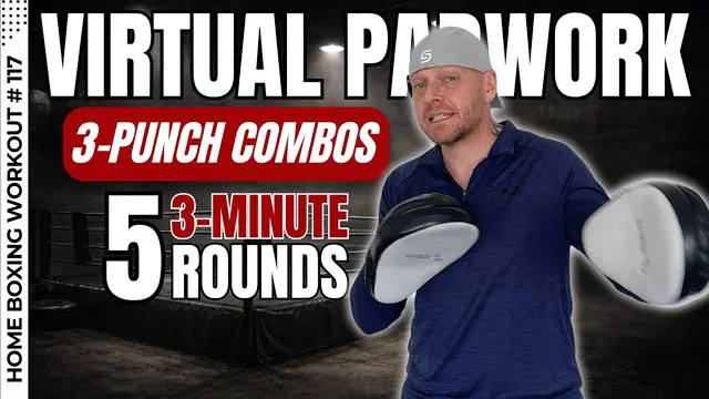 Virtual Padwork Boxing Workout | 10 Powerful 3-Punch Combos (5 Rounds)