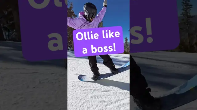 How and when to Ollie on your snowboard #snowboarding