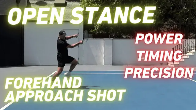 How to hit Forehand Open-stance approach shot on a flat low ball