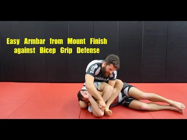 Easy Armbar from Mount against Bicep Grip Defense