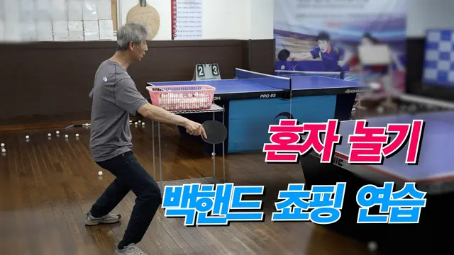 Table Tennis Solo Practice: Backhand Chopping