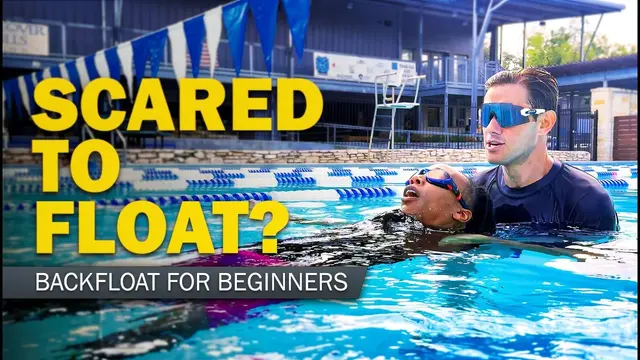 Adult Beginner Learns to Float on Back | Real Swim Lesson with Johnny Rocket