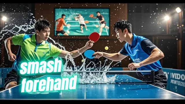 basic technique for smashing a blank ball forehand in table tennis