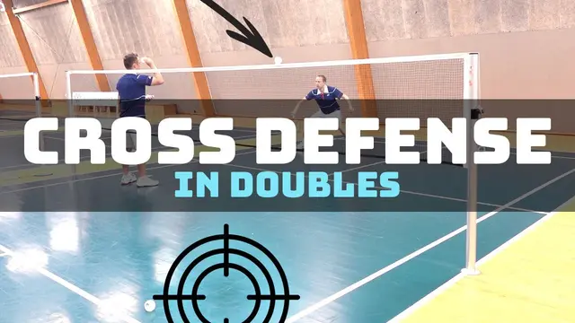 Badminton Doubles Defense - Cross short