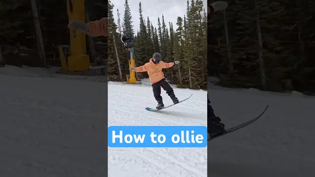 How to Ollie your snowboard #snowboarding