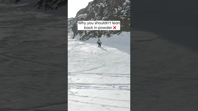 Biggest mistake in powder skiing…