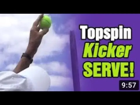 Tennis Serve - How To Develop A Topspin Kick Second Serve