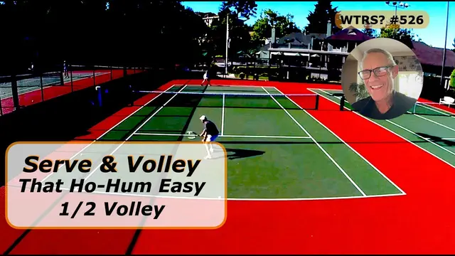 Tennis Singles. 2nd Serve & HALF Volley. Yikes! What's The Right Shot? # 526