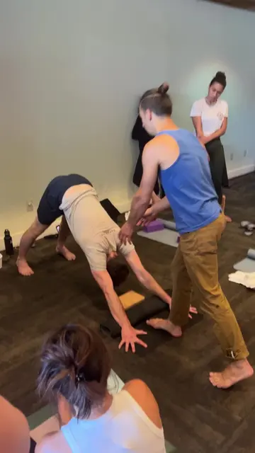 Down dog technique, alignment and assist. #downwarddog ...
