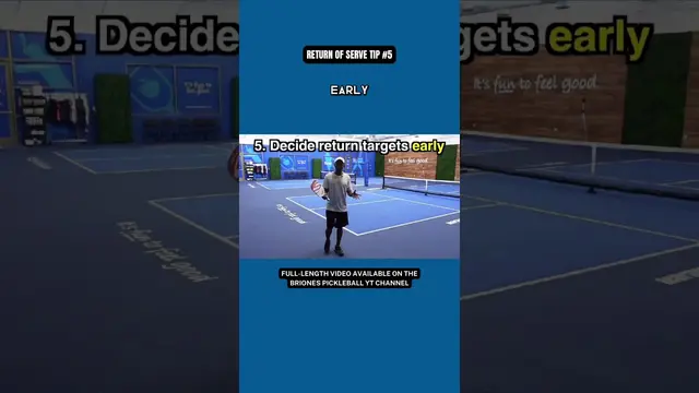Return of Serve Tip #5 🏓✅ #shorts #pickleball #sports