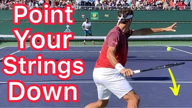 Topspin Forehand Tennis Technique (Point Your Strings Down Like Roger Federer)