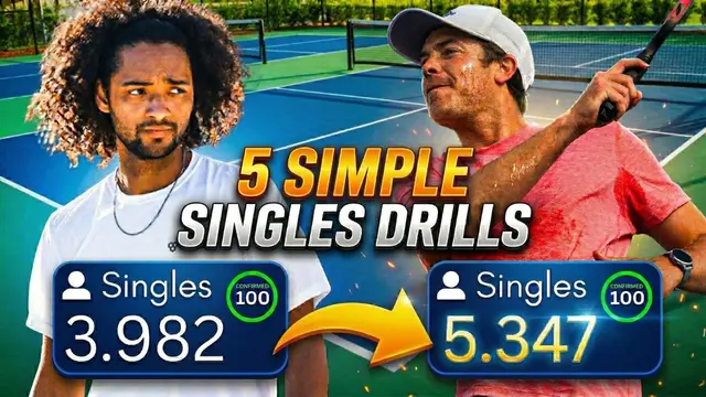 5 Singles Pickleball Drills to RAPIDLY Increase Your DUPR