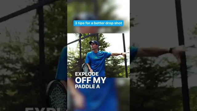 3 tips for a better drop shot