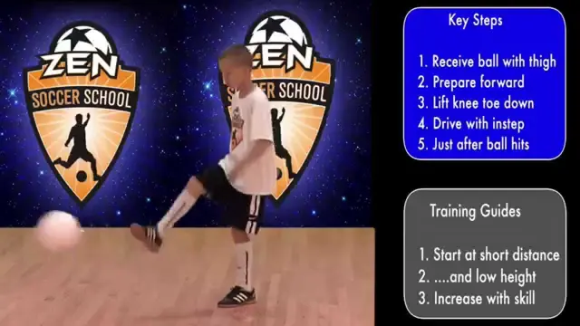 Thigh to Half Volley - Intermediate - Zen Soccer School