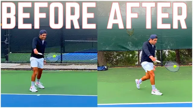 One Handed Backhand Tennis Lesson with 4.5 NTRP Player
