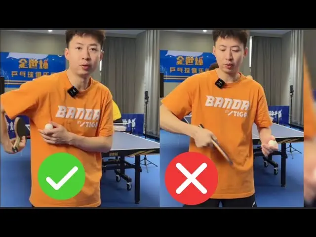 Zhang Jike & Fang Bo teach you the coolest serve！—— reverse sidespin serve!