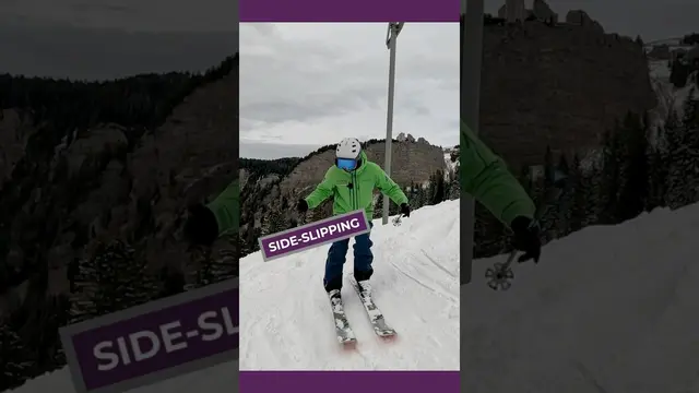 An intro to Side Slipping for beginner skiers ✌️ #learntoski
