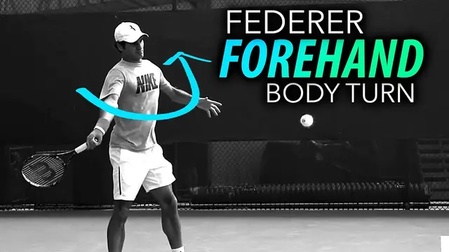 Federer's Body Turn - forehand power tennis lesson