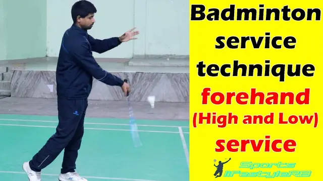 Badminton serve technique | How to serve in badminton ? | Forehand high and low service technique.