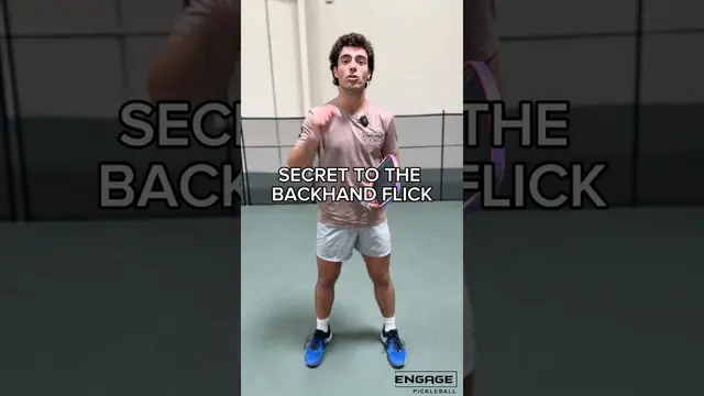 The secret the pros use on the backhand flick! #pickleballtips #pickleball