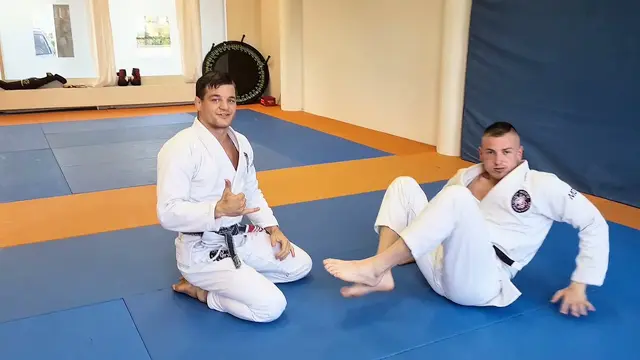 Hip Bump Sweep Full Guard BJJ Grappling basics for MMA ground fighting tutorial