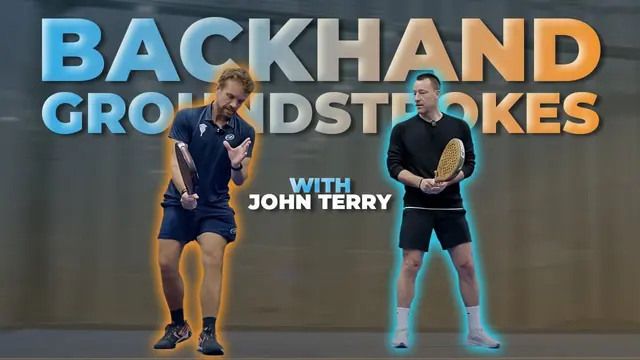 Padel Training Vlog: Backhand GROUNDSTROKES with JOHN TERRY | ThePadelSchool.com