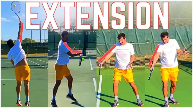 Extension on the Forehand, One-Handed & Two-Handed Backhand, Backhand Slice, Volley & Serve