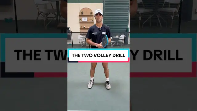 The two volley drill! One of the best drills to improve touch! #pickleballtips #pickleball