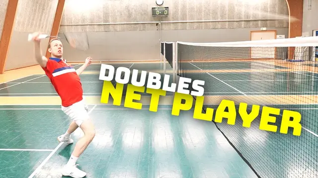 Badminton net kill - Doubles net player