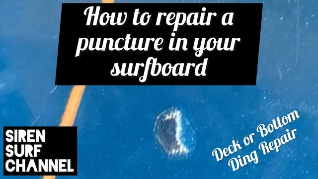 Minor ding repair (puncture) on the deck or bottom of a surfboard | SSC Ding Repair