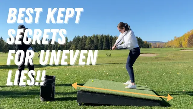 THE SECRET TO HITTING GOLF SHOTS ON UNEVEN LIES!👌So easy, We wish all courses were like this!!