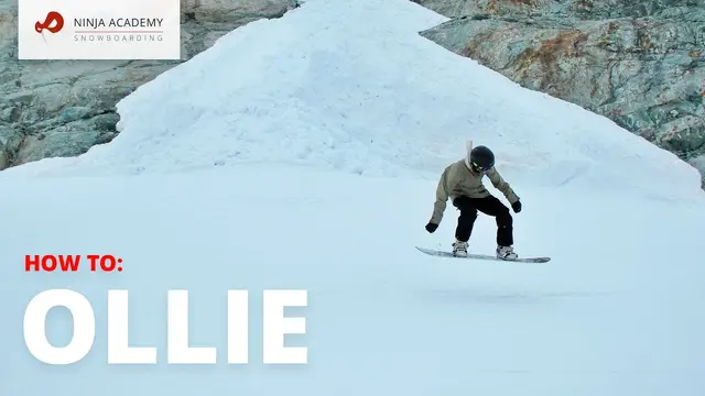 Ollie on a snowboard