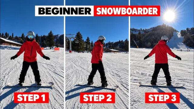 Very Beginner Snowboard Steps to Turning