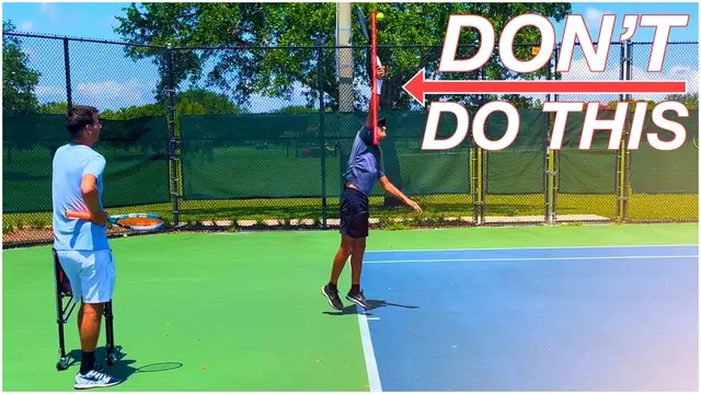 Serve & Overhead Tennis Lesson with my 69 Year Old Student