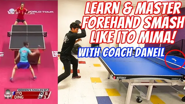 Table Tennis Lesson - Forehand Smash (like Ito Mima), MUST Learn and Practice. 탁구 레슨 기초 포핸드 스매쉬