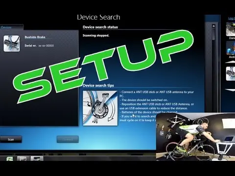 Tacx Bushido + TTS Training Software. Turbo trainer setup and calibration.