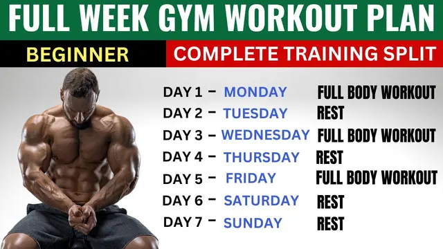 Full Week Beginner Gym Workout Plan (Stick to the Basics)