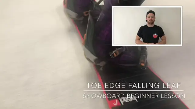 Toe edge falling leaf - Snowboard Beginner lesson